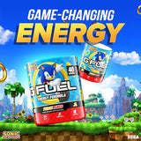 G fuel Sonic Energy Powder, Sugar Free, Clean Caffeine Focus Supplement, Water Mix, Peach Ring Candy Flavor, Focus Amino, Vitamin + Antioxidants Blend - 9.8 oz (40 Servings)