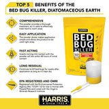 Harris Bed Bug Killer, Diatomaceous Earth (4lb with Duster Included Inside The Bag)