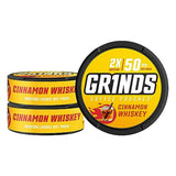 Grinds Coffee Pouches | 3 Cans of Cinnamon Whiskey | 18 Pouches Per Can | 1 Pouch eq. 1/2 Cup of Coffee (Cinnamon Whiskey)