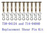 30 pcs 738-04124A and 714-04040 Shear Pins and Cotter Pins for Cub Cadet MTD Troy Bilt Snowblowers