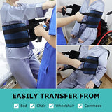 YHK 42in Padded Bed Transfer Belt Nursing Sling for Patient, Elderly Safety Lifting Aids，Nursing Transfer Sling Handle Back Lift Mobility Belt for Patient Care(Dark Blue)