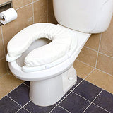 DMI Raised Toilet Seat Toilet, Toilet Seat Riser, FSA HSA Eligible Seat Cushion and Toilet Seat Cover to Add Extra Padding to The Toilet Seat While Relieving Pressure, 2 Inch Pad, White