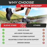 Sleeve Stars Ankle Brace for Women & Men, Achilles & Plantar Fasciitis Relief Compression Sleeve, Foot Brace with Ankle Support Strap, Heel Protector Wrap for Pain, Tendonitis & Sprain (Pair/White)