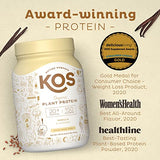 KOS Vegan Protein Powder Erythritol Free, Vanilla USDA Organic - Pea Protein Blend, Plant Based Superfood Rich in Vitamins & Minerals - Keto, Dairy Free - Meal Replacement for Women & Men, 28 Servings