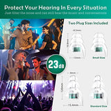 Hearprotek 2 Pairs High Fidelity Concert Ear Plugs, Noise Reduction Music Earplugs, Hearing Protection for Musicians, Festival, DJ’s, Nightclub, Concerts, Drummers, Party 23dB (Green)