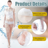 Xtinmee 20 Pcs Disposable Body Wraps PE Sauna Bath Suit Plastic Body Far Infrared Sauna Wrap for Women Men Spa Bathtub Weight Loss Detox, Clear