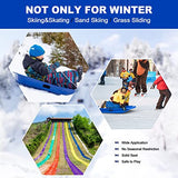 AGPTEK 35 Inch Durable Downhill Sprinter Toboggan Snow Sled for Boys Girls Adults with Built-in Handles and Pulling Rope