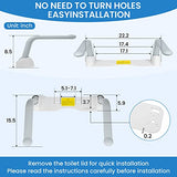 Toilet Safety Rails for Elderly (520 lbs), Handicap Toilet Rails with Foldable Handles, Toilet Assist Rails, Toilet Rails for Seniors, Heavy Duty Toilet Safety Frames Rails with Arms, Easy Installatio