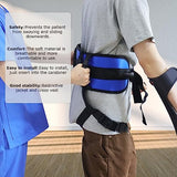 YHK Gait Belt Leg Loop with 6 Handles Adjustable Care Safety Gait Assist Device for The Elderly and People with Limited Mobility Daily Care，Supports 500 lbs with Quick Release Buckle (Blue)