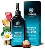 Sphagnum Botanicals Scalp Psoriasis Treatment Serum - Herbs & Medicated salicylic Acid Quickly Relieve a red, Flaky & Itchy Scalp. Effective for Eczema, Dandruff and seborrheic Dermatitis 1.7 fl. Oz