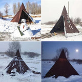 Portable Waterproof Camping Pentagonal Teepee Tent Outdoor Camping Pyramid Tipi Tent with Stove Hole