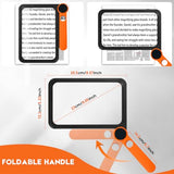 30X 5X Large Magnifying Glass for Reading Full Book Page Magnifying Glass Folding Handheld Magnifier for Seniors Reading Newspaper, Maps Great Gift for Low Visions Orange