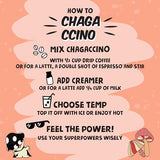 Renude Chagaccino - Wild-Foraged Chaga Mushroom Coffee - Adaptogen Energy Boost Powder - Natural Beauty & Immune Support - Vegan, Keto, Zero Calorie Mushroom Blend Powder (30 Servings)