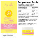 Sparkle Skin Boost Acai Lemonade Verisol Collagen Peptides Protein Powder Vitamin C Supplement Drink