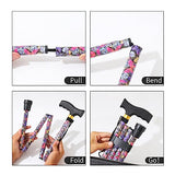 Walking Cane ATMTV Cane for Woman | Mobility & Daily Living Aids | 5-Level Height Adjustable Walking Stick | Comfortable Plastic T-Handle Portable Folding Cane with Replace Tip Butterfly Printing