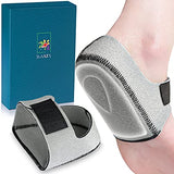 SMATIS Heel Protectors, Gray Heel Cups for Heel Pain, 2PCS Heel Cushion for Plantar Fasciitis Achilles Tendonitis Bone Spur Aching Feet Relieve Heel Pain(Size: Women 6-11 + Men 6-10)