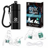 Hearprotek 2 Pairs High Fidelity Concert Ear Plugs, Noise Reduction Music Earplugs, Hearing Protection for Musicians, Festival, DJ’s, Nightclub, Concerts, Drummers, Party 23dB (Green)