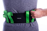 COW&COW Gait Belt with 3 Handles and Metal Loop for Physical Therapy 4 inches (Green, 28"-52")