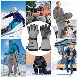 MADETEC Heated Gloves for Men Women,7.4V 22.2Wh Rechargeable Battery Electric Heated Gloves,Full Touchscreen Waterproof Ski Winter Gloves for Outdoor Skiing Hunting Hiking