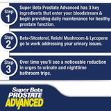 Super Beta Prostate Advanced – Reduce Bathroom Trips, Promote Sleep, Support Bladder Emptying. Prostate Supplement for Men with Beta Sitosterol, not Saw Palmetto (180 Caplets, 3-Pack)