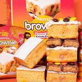 Prime Bites Protein Brownie from Alpha Prime Supplements, 16-19g Protein, 5g Collagen, Delicious Guilt-Free Snack,12 bars per box (Peanut Butter Candy Crunch)