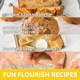 Flourish - Protein Pancake & Waffle Mix, Whey Protein Isolate & Flax Seed, Non-GMO, No Added Sugar, Superfood, High Protein & Fiber, Just Add Water - Buttermilk, 16oz