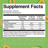 MaryRuth Organics Nutritional Supplement, 2 Month Supply, Sugar Free, Prebiotic, for Kids Ages 2+, Gut Health and Digestion Support, 3g Soluble Fiber Per Gummy, 60 Count