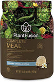 PlantFusion Complete Meal Replacement Shake - Plant Based Protein Powder with Superfoods, Greens & Probiotics - Vegan, Gluten Free, Soy Free, Non-Dairy, No Sugar, Non-GMO - Vanilla 1 lb