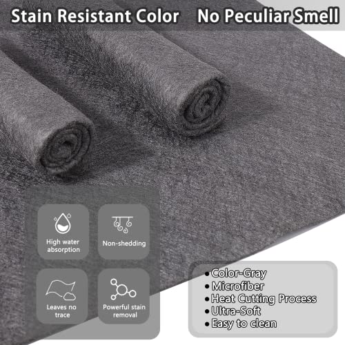 XANGNIER Thickened Magic Cleaning Cloth,8 Pcs Lint Free Cloth,Reusable Microfiber Cleaning Rag for Windows,Mirror,Glass,Car,Gray