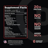 Devotion Nutrition Protein Powder Blend | Gluten Free, Keto Friendly, No Added Sugars | 1g MCT | 20g Whey & Micellar Protein | 2lb Tub (Brownie Batter) Packaging May Vary