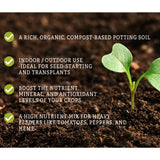 Vermont Compost Company Fort Vee - Organic Potting Soil Mix | High-Nutrient Compost-Based Potting Soil for Indoor & Outdoor Container Seed Starting, Plants & Vegetables Organic Gardening | 40 Quarts