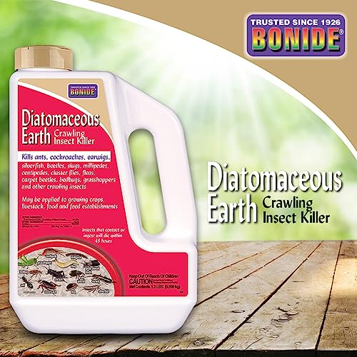 Bonide Diatomaceous Earth Crawling Insect Killer, 1.3 lbs. Fast Acting and Long Lasting Pesticide for Indoor or Outdoor Use