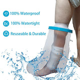 Tideshake - 100% Waterproof Extra Wide Leg Cast Cover for Showering, Reusable Extra Large Adult Short Leg Cast Protector, Cast Bag for Shower, Cast Cover for Showering Foot