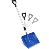 Snow Shovel, Ergonomic Snow Shovels for Driveway, Plastic Snow Shovels for Snow Removal with Aluminum Assisted Handle & D-Grip, 16" Wide Shovel for Snow Heavy Duty, 47.5 inch