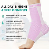 Modvel Ankle Brace for Women & Men - 3 Pair's of Ankle Support Sleeve & Ankle Wrap - Compression Ankle Brace for Sprained Ankle, Achilles Tendonitis, Plantar Fasciitis, & Injured Foot