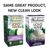 Host Defense, Lion's Mane Capsules, Promotes Mental Clarity, Focus and Memory, Mushroom Supplement, Unflavored, 30