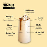 Clean Simple Eats Simply Vanilla Whey Protein Powder, Natural Sweetened and Cold-Processed Whey Protein Powder, 20 Grams of Protein (30 Servings)