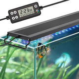 hygger Auto On Off LED Aquarium Light, Full Spectrum Fish Tank Light with LCD Monitor, 24/7 Lighting Cycle, 7 Colors, Adjustable Timer, IP68 Waterproof, 3 Modes for 18"-24" Freshwater Planted Tank