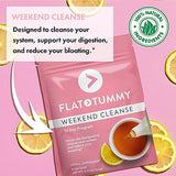 Flat Tummy Weekend Cleanse Tea - 30 Day Program - All Natural Colon Cleanse w/Senna and Dandelion Root, Provides Bloating Relief for Women - Detox Cleanse for Digestion Support and Gas Relief