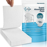 TidyCare Bedside Commode Absorbent Pads for Portable Toilet Chair Bucket and Bedpan | Value Pack of 40 Disposable Commode Pads for Adults in Medical Care | Universal Fit Portable Toilet Pads