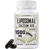 Liposomal Calcium AKG Supplement 1500 MG (Alpha-Ketoglutaric Acid), High Absorption, More Effective Than AAKG, Ca AKG for Longevity, Age Defense, Cellular Energy, Metabolic Function, 60 Softgels