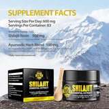 Boysea Shilajit Pure Himalayan Organic Shilajit Resin - Gold Grade 100% Shilajit Supplement - Natural Shilajit Resin with 85+ Trace Minerals & Fulvic Acid for Focus & Energy, Immunity, 50 Grams