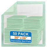 MILDPLUS Disposable Bed Pads 30“X36” (50pcs) Extra Large Underpads for Incontinence Disposable Pads for Adult, Bedwetting Child or Pets (90g/Piece, 7g SAP)