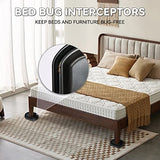 Bed Bug Interceptors | Bed Bug Interceptor Traps | Insect Trap, Monitor, and Detector for Bed Legs (Black - 12 pcs)