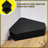 6 Pcs Mice Station with Keys Mouse Bait Stations Waterproof Mice Stations Outdoor Mice Traps Bait Boxes for Mice Indoor Outdoor, Bait Not Included, Suitable for Small Mice (Black)