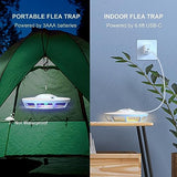 Kiwinurse Flea Trap for Inside Your Home - Indoor Flying Traps and Killer with 5 Flea Trap Refills and 9 Flea Trap LED Lights