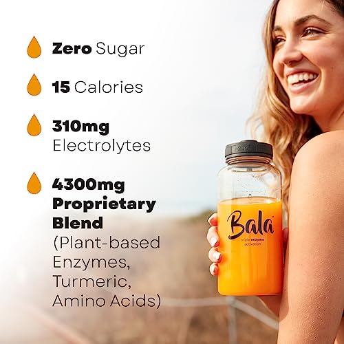 BALA Hydration Turmeric Drink Mix Packet | Sugar Free Electrolyte Powd