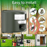 Ultrasonic Animal Repeller,Adjustable Silent Bird Repellent with Motion Sensor,Flashing Light,and Safety Alarm,Repels Bird Pigeons,woodpeckers and Other Large Animals,Suitable for Birds and Animals.