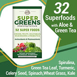 COUNTRY FARMS Super Greens Vegicaps, 32 Super Foods, Whole Food Supplement, Greens, Fruit, Vegetables, Mushrooms & Probiotics, Rich in Antioxidants & Phytonutrients, 60 Count, 30 Servings