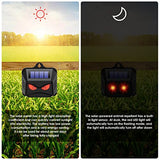 4 Pack Solar Powered Animal Repellent, Nighttime Animal Deterrent Repellent with Red LED Lights Waterproof Wild Animal Predator Deterrent Repel Coyote, Raccoon, Fox, Skunk from Yard Farm General model